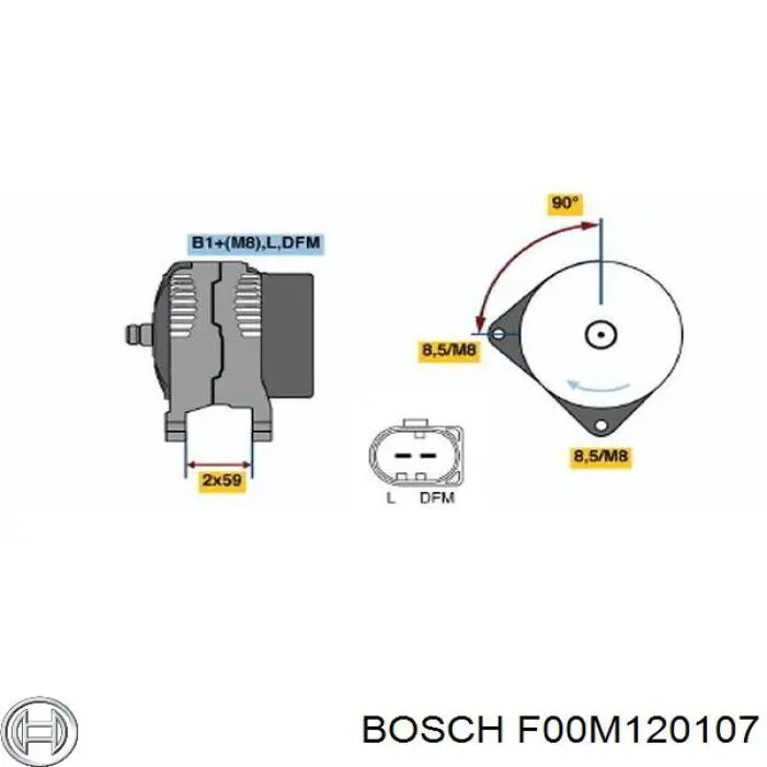 Обмотка генератора F00M120107 Bosch