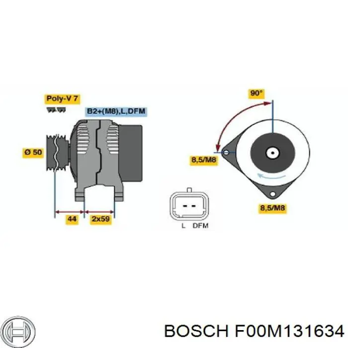 Якорь (ротор) генератора Bosch F00M131634 цена, от 54.33 USD