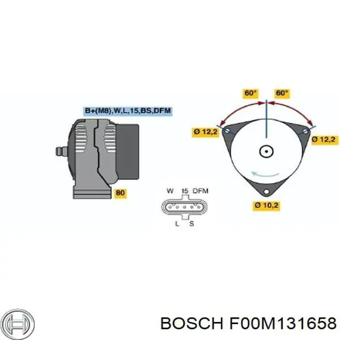 Якорь (ротор) генератора Bosch F00M131658