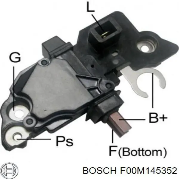 F00M145352 Bosch relê-regulador do gerador (relê de carregamento)