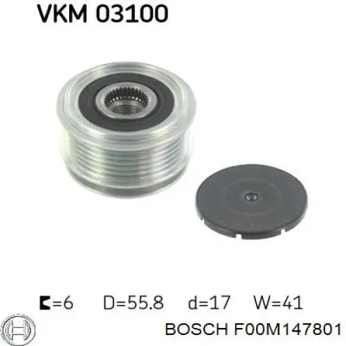 F00M147801 Bosch шкив генератора