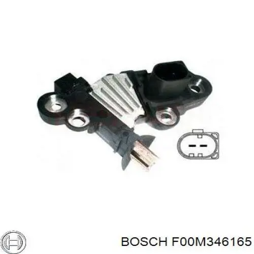 F00M346165 Bosch relê-regulador do gerador (relê de carregamento)