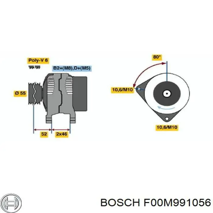 F00M991056 Bosch Обгонная муфта генератора
