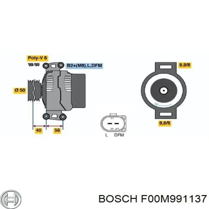 F00M991137 Bosch шкив генератора