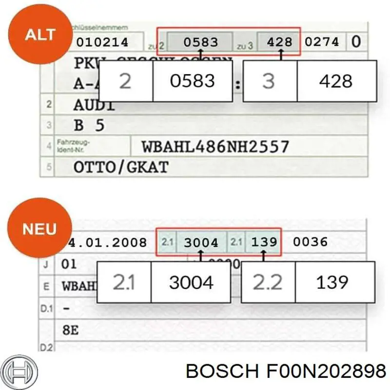 Датчик температуры топлива Bosch F00N202898
