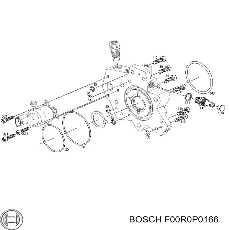 Прокладка паливного насосу ПНВТ F00R0P0166 Bosch