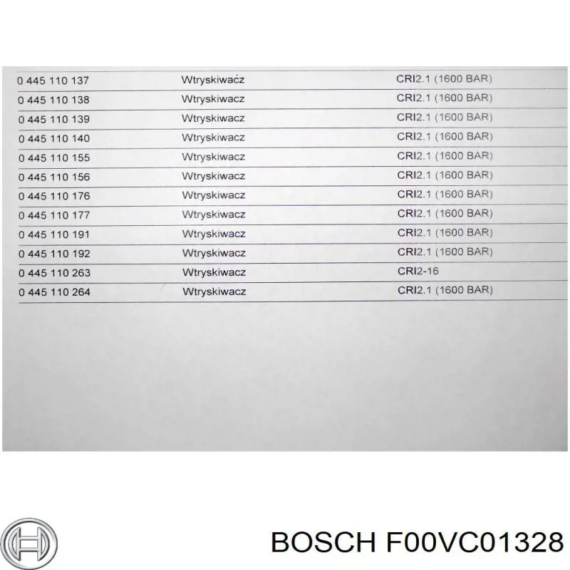 ремкомплект форсунки Bosch F00VC01328 цена, от 64.87 USD