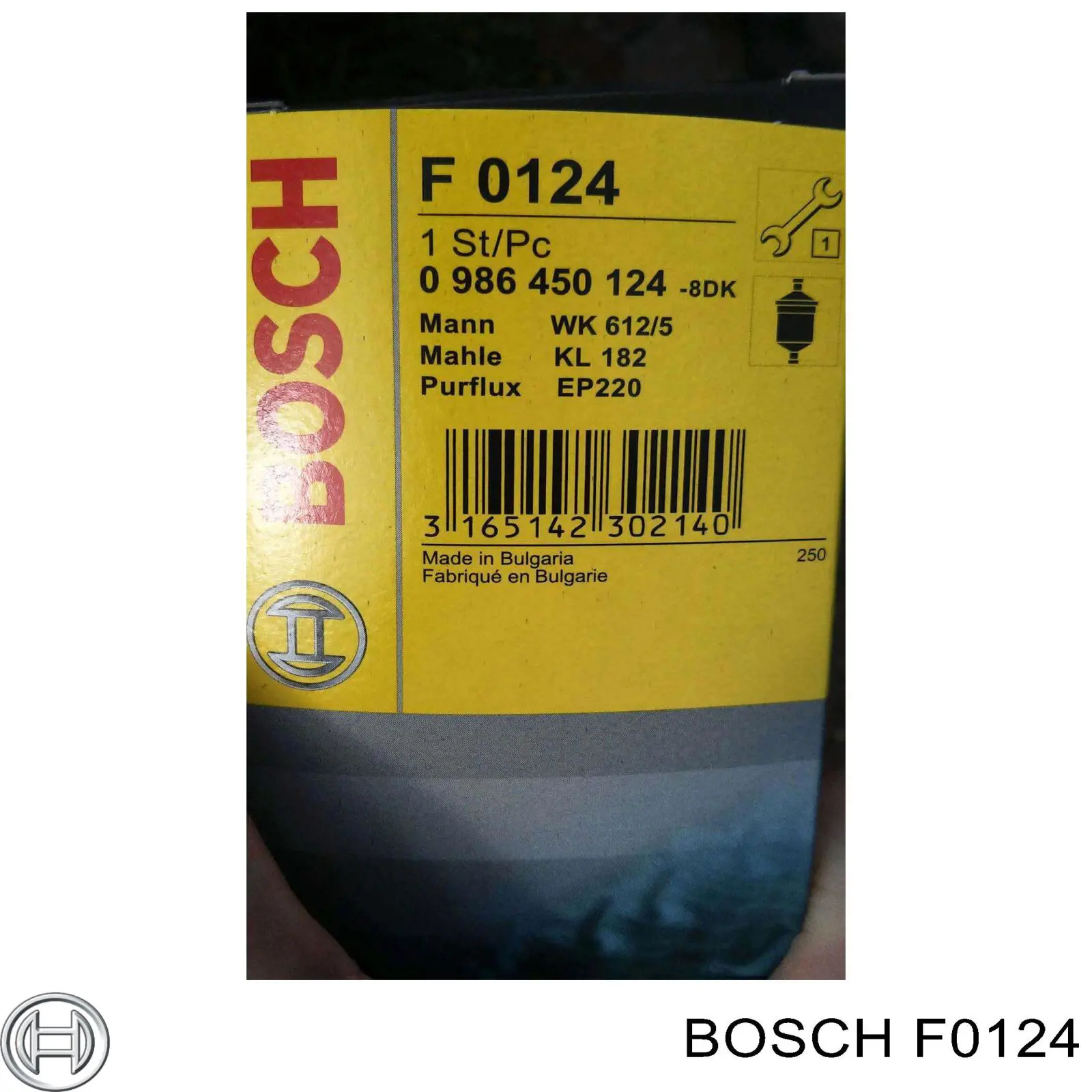 Топливный фильтр F0124 Bosch