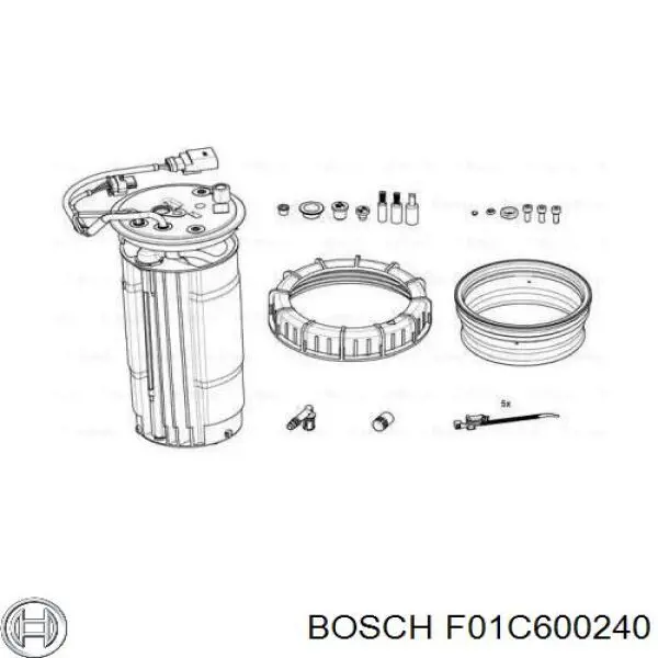 F01C600240 Bosch unidade de aquecimento de combustível