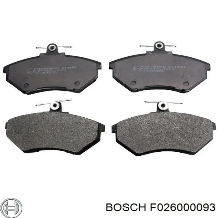 Передние тормозные колодки F026000093 Bosch