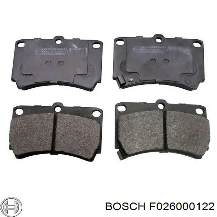 Передние тормозные колодки F026000122 Bosch