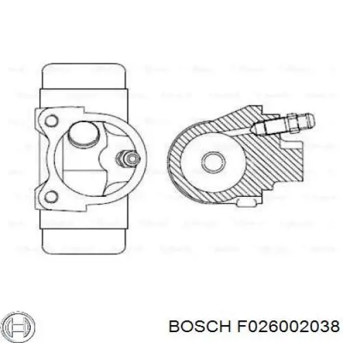 Передние тормозные диски F026002038 Bosch