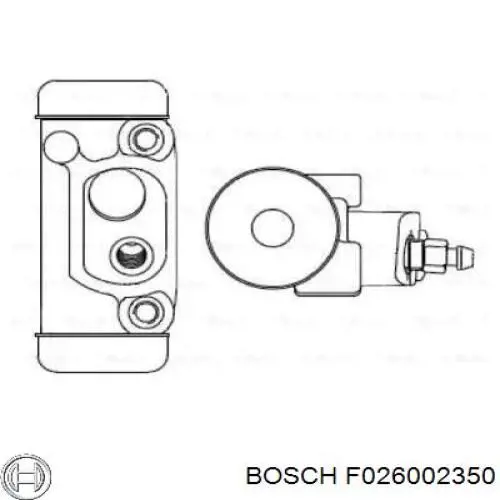 Цилиндр тормозной колесный F026002350 Bosch