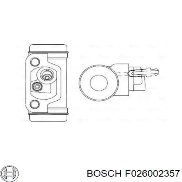 Цилиндр тормозной колесный F026002357 Bosch