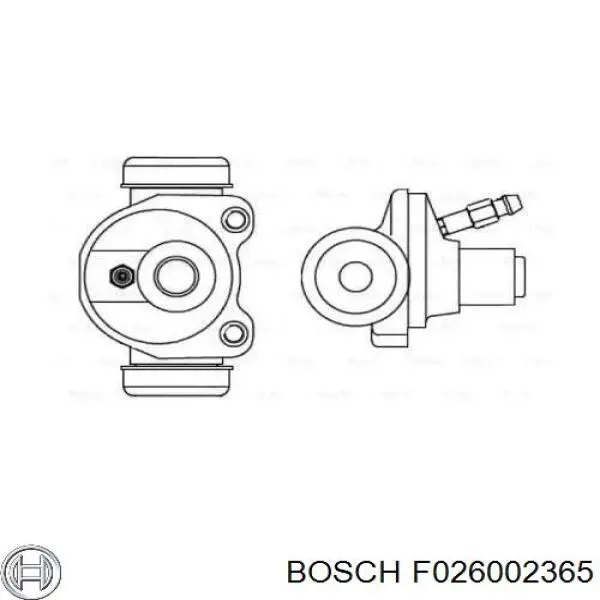 Цилиндр тормозной колесный F026002365 Bosch