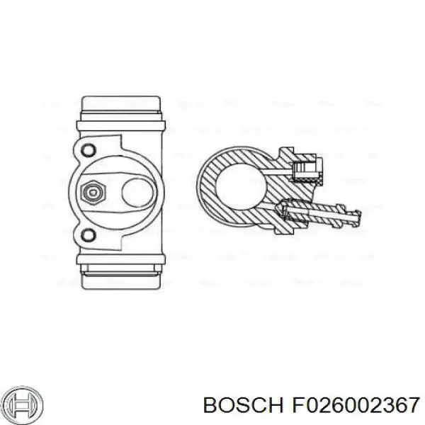 Цилиндр тормозной колесный F026002367 Bosch