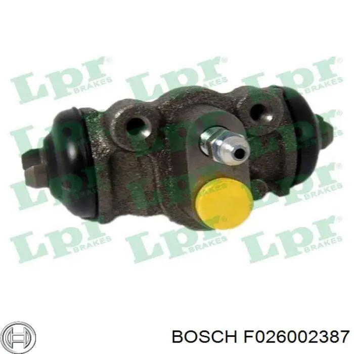 Cilindro de freno de rueda trasero F026002387 Bosch