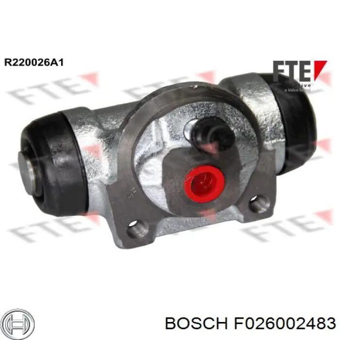 Купить F026002483 Bosch Цилиндр тормозной колесный