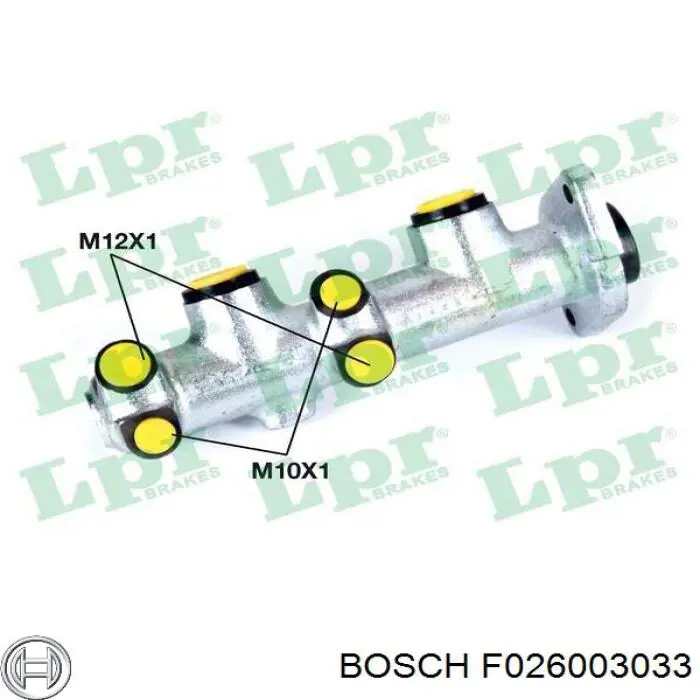 Cilindro principal de freno F026003033 Bosch