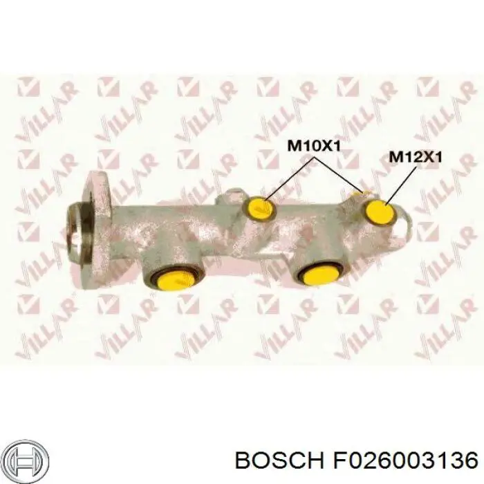 Купить F026003136 Bosch Главный тормозной цилиндр
