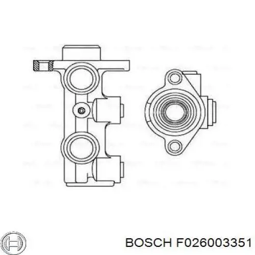 Цилиндр тормозной главный F026003351 Bosch