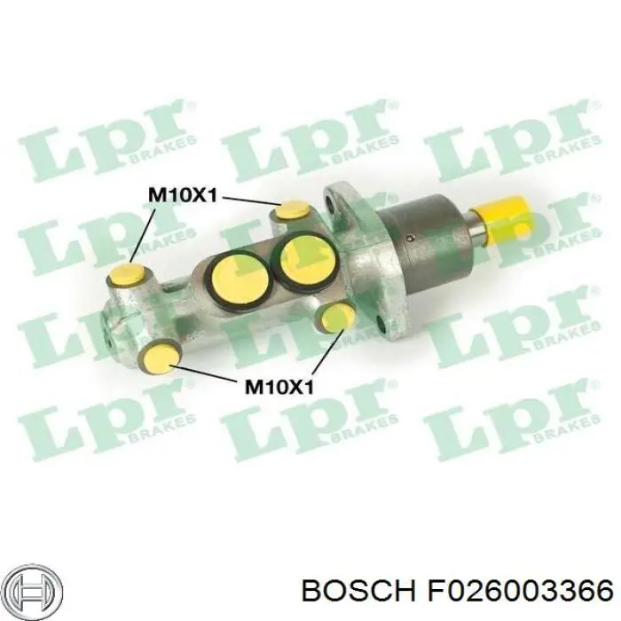 Cilindro principal de freno F026003366 Bosch