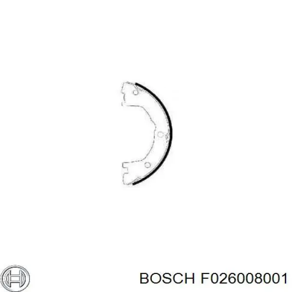 Задние барабанные колодки F026008001 Bosch