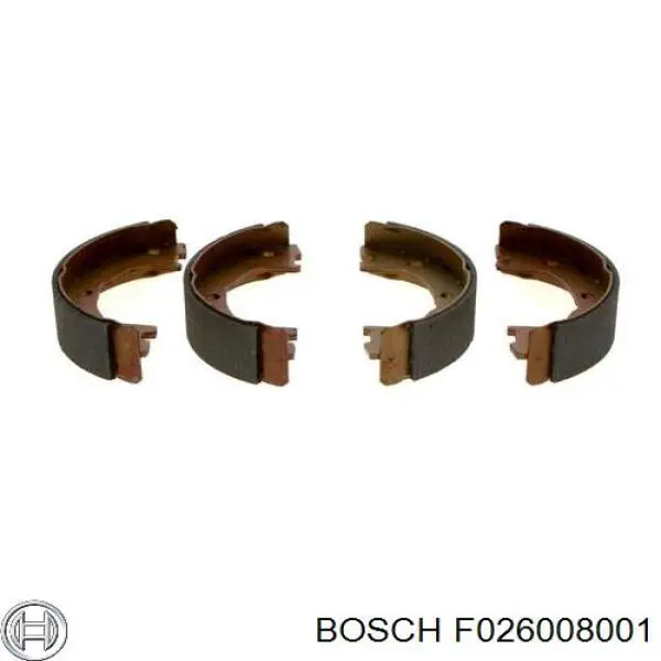 F026008001 Bosch Барабанные тормозные колодки