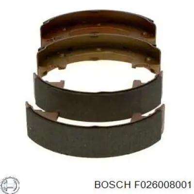 Колодки гальмові задні, барабанні F026008001 Bosch