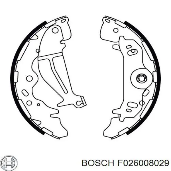 Задние барабанные колодки F026008029 Bosch