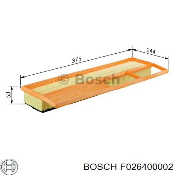 Элемент воздушного фильтра Bosch F026400002 цена, от 8.46 USD