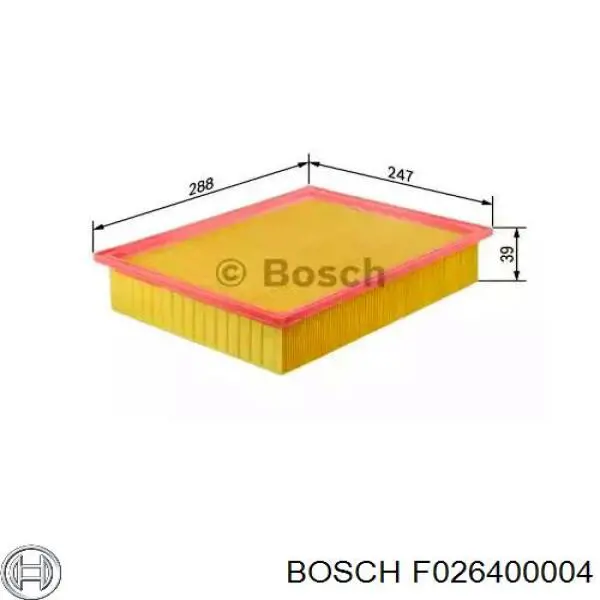 Купить F026400004 Bosch Автомобильный фильтр воздуха
