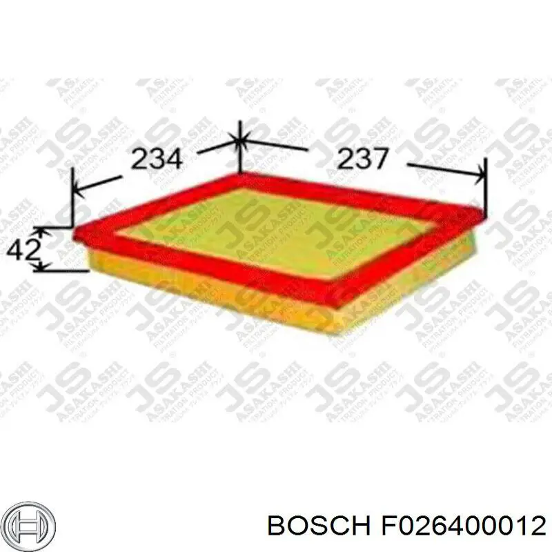Элемент воздушного фильтра Bosch F026400012 цена, от 11.29 USD