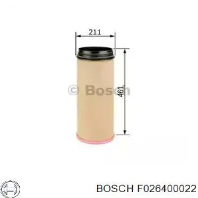 Фильтр воздушный насоса подачи вторичного воздуха Bosch F026400022
