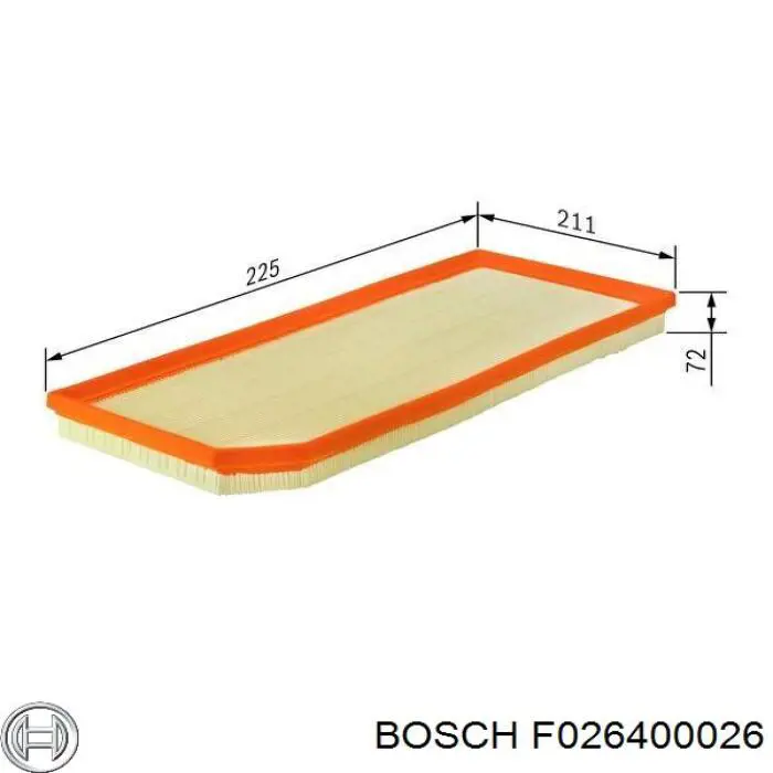 F026400026 Bosch Воздушный фильтр двигателя