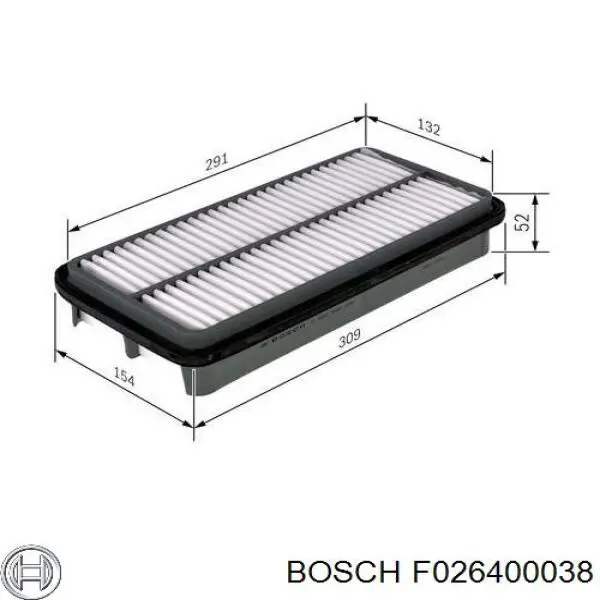 F026400038 Bosch воздушный фильтр