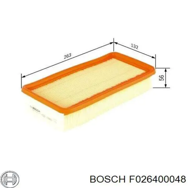Filtro de aire F026400048 Bosch