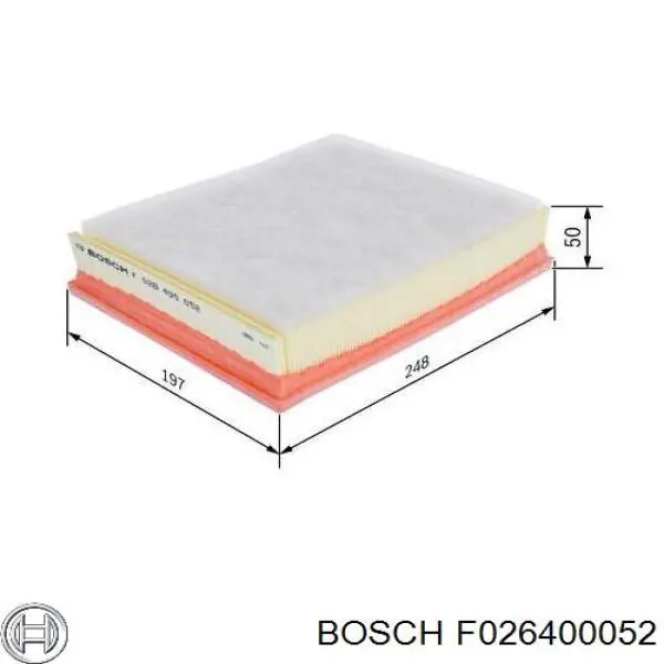 F026400052 Bosch Воздушный фильтр двигателя