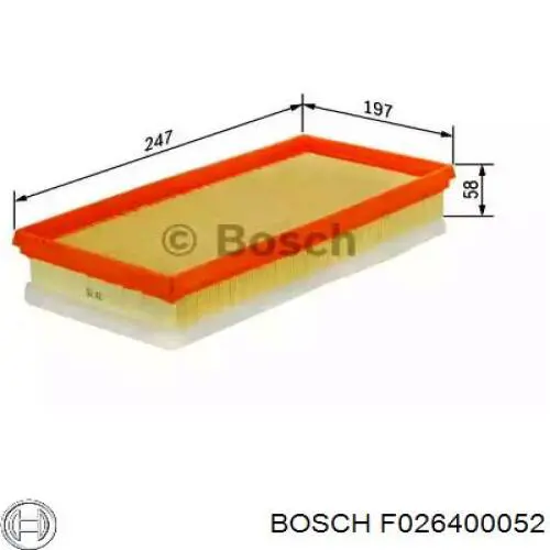 Воздушный фильтр F026400052 Bosch