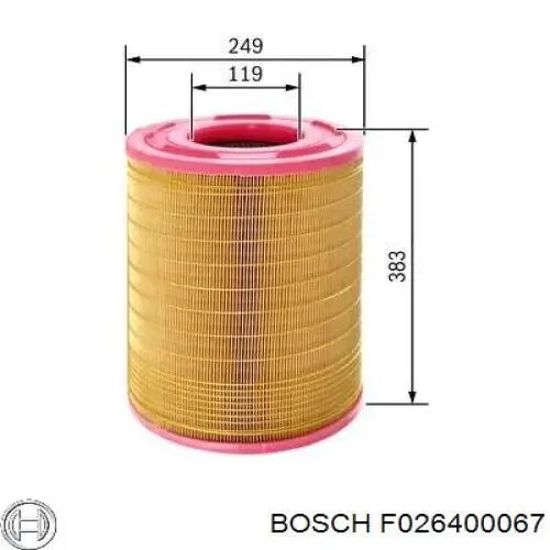 Фильтр воздушный Bosch F026400067