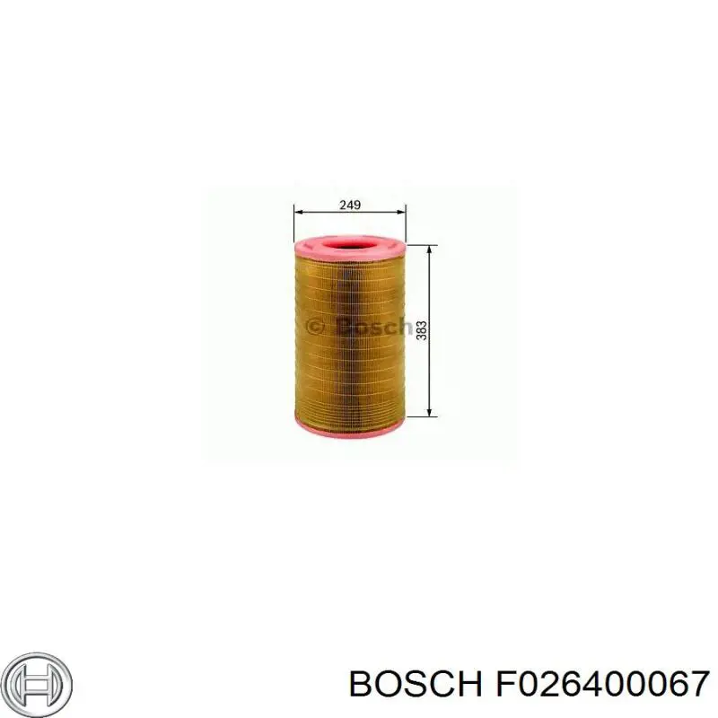 F026400067 Bosch Воздушный фильтр двигателя