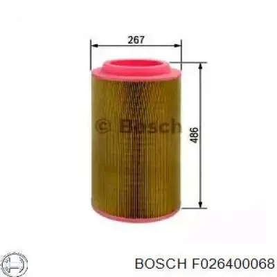 F026400068 Bosch Воздушный фильтр двигателя