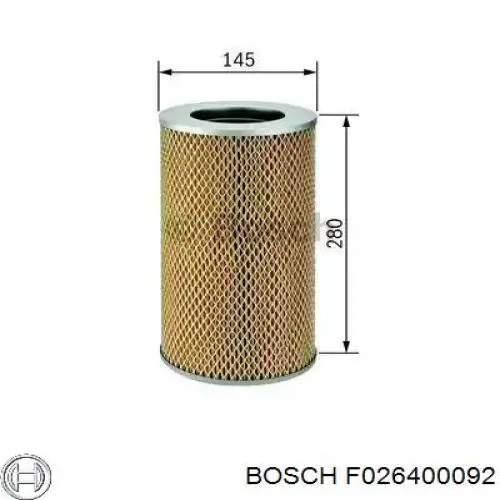 Воздушный фильтр F026400092 Bosch