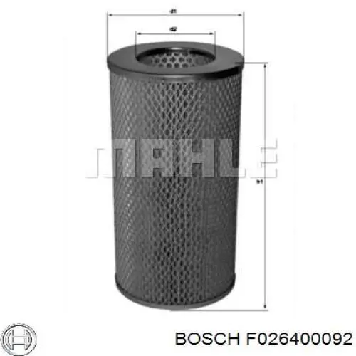 F026400092 Bosch Воздушный фильтр двигателя
