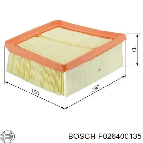 Фільтр повітряний F026400135 Bosch