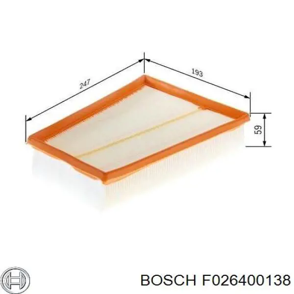 Фильтр воздушный Bosch F026400138