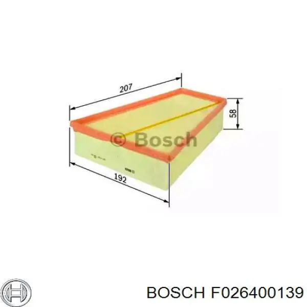F026400139 Bosch воздушный фильтр