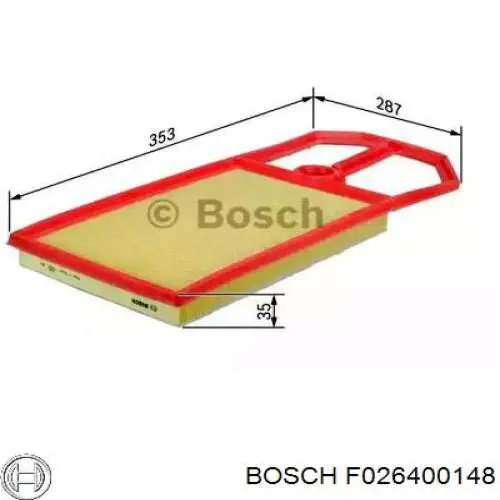 Элемент воздушного фильтра Bosch F026400148 цена, от 12.16 USD
