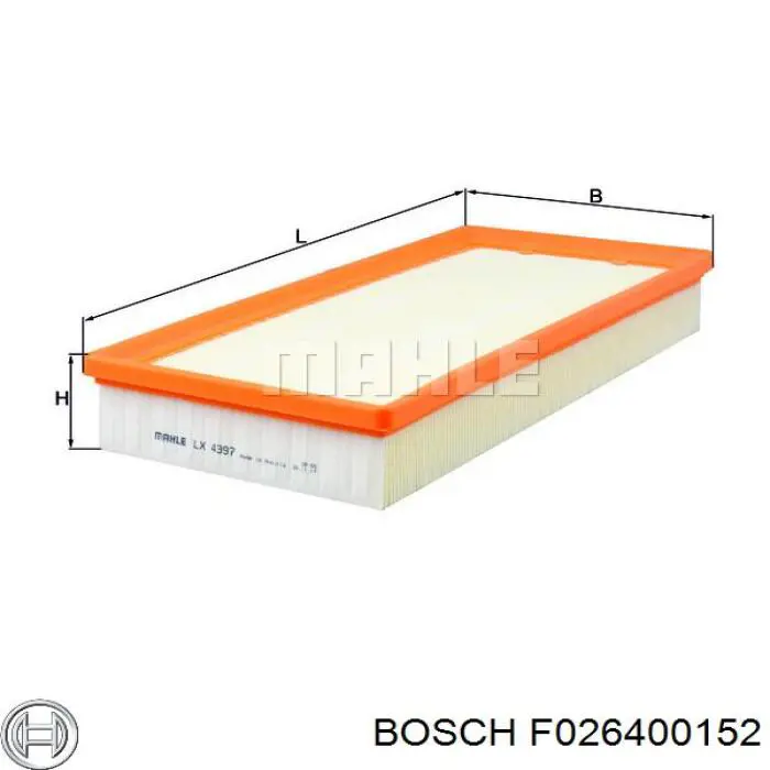 F 026 400 152 Bosch воздушный фильтр