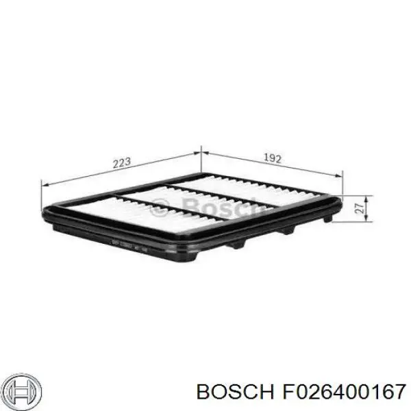 F026400167 Bosch filtro de ar